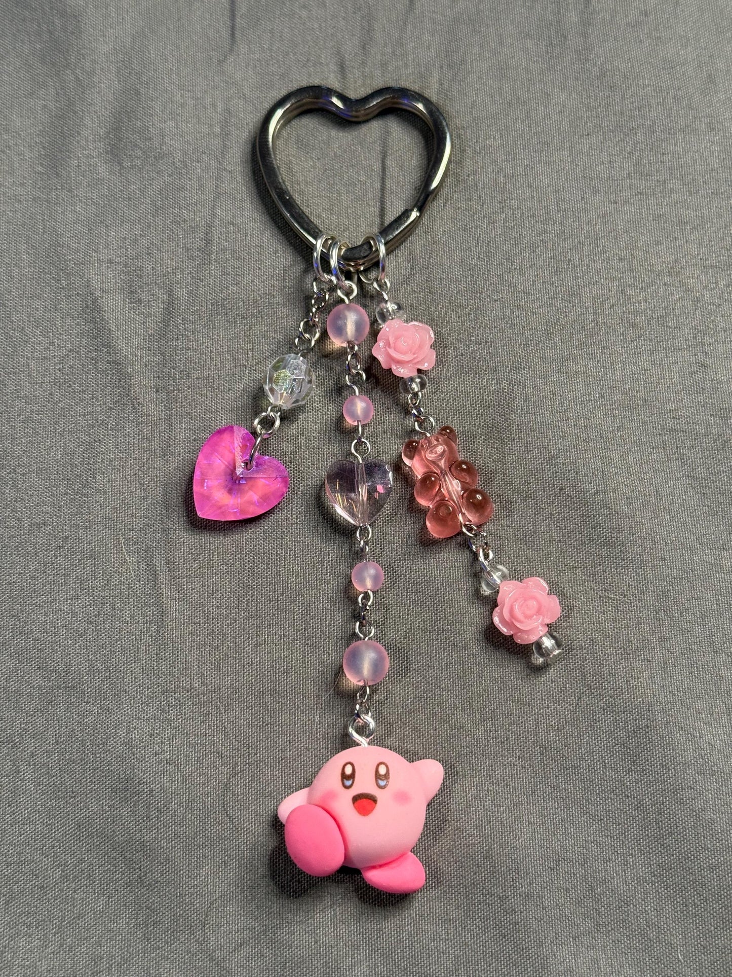Kirby Keychain w/ roses