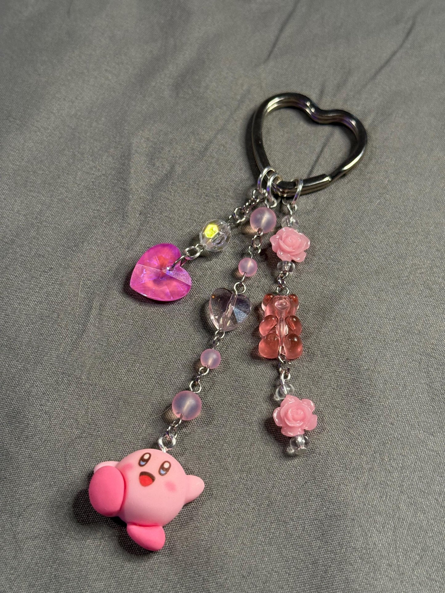 Kirby Keychain w/ roses