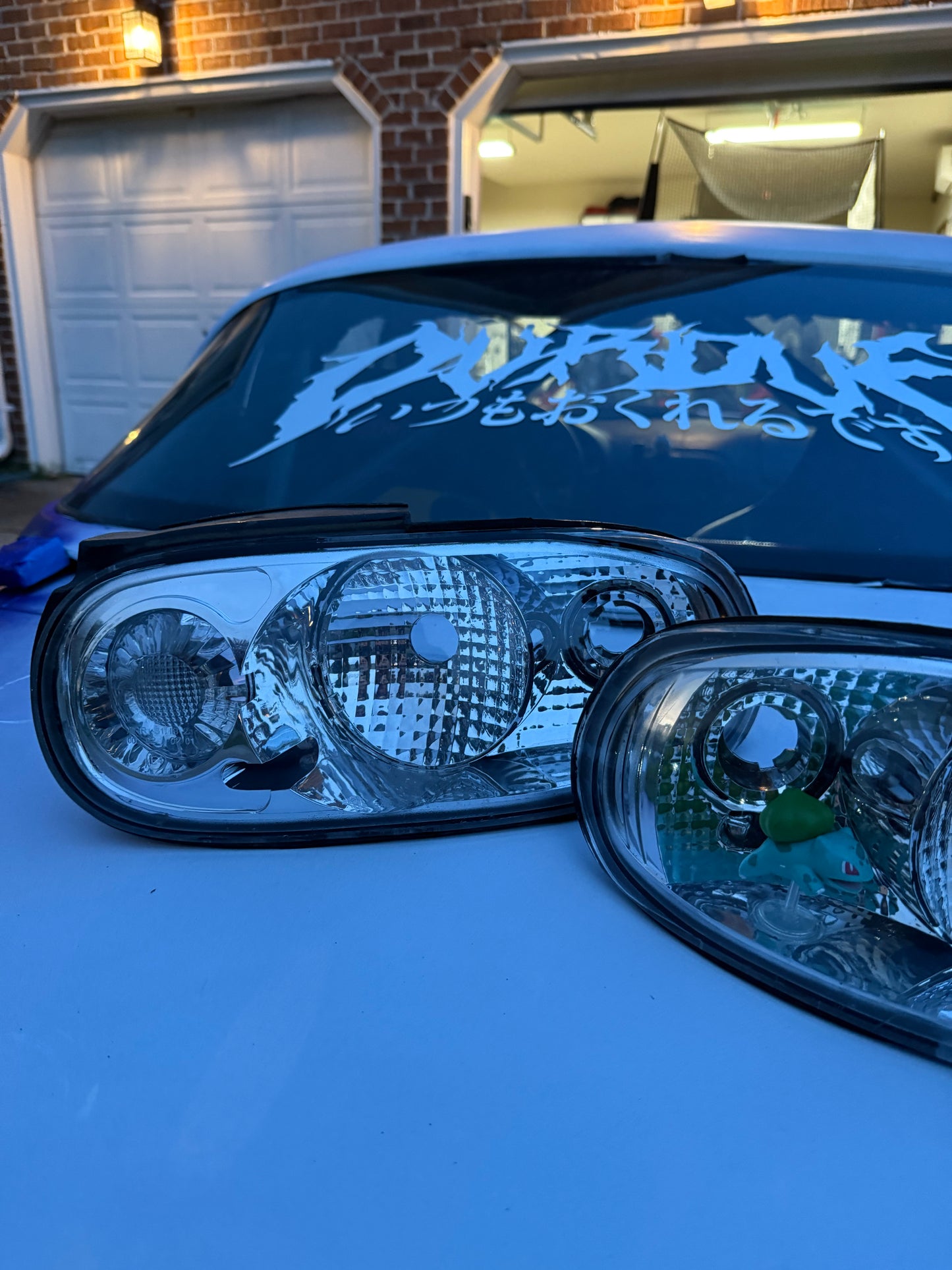 Na Miata Clear Taillights w/ Pokemon
