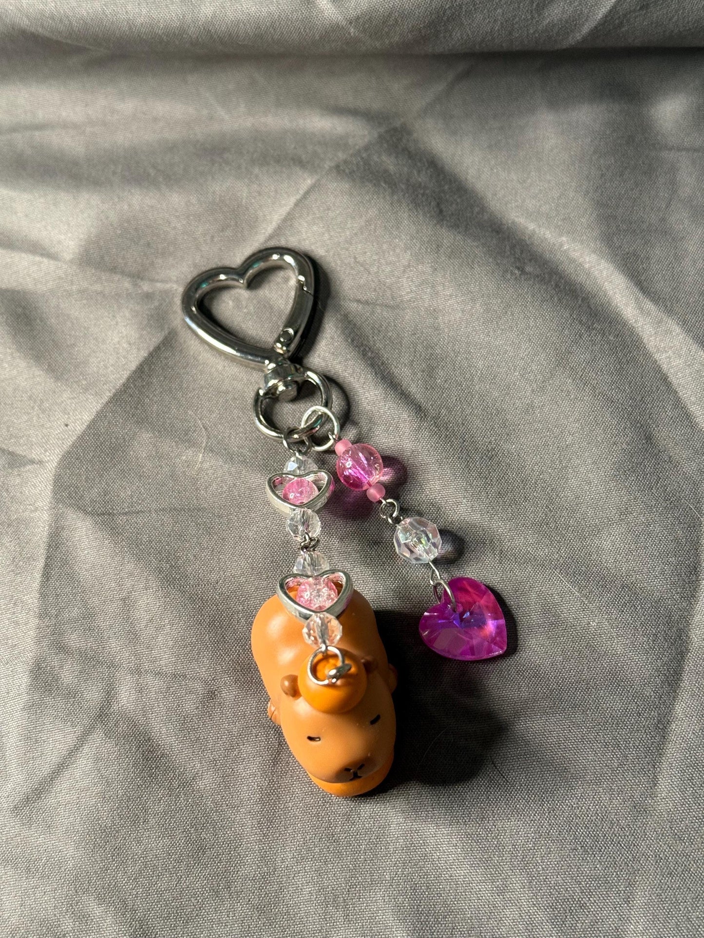 Capybara Keychain Pink