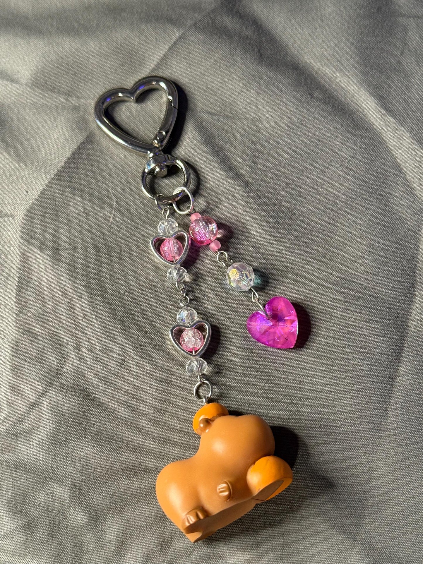 Capybara Keychain Pink