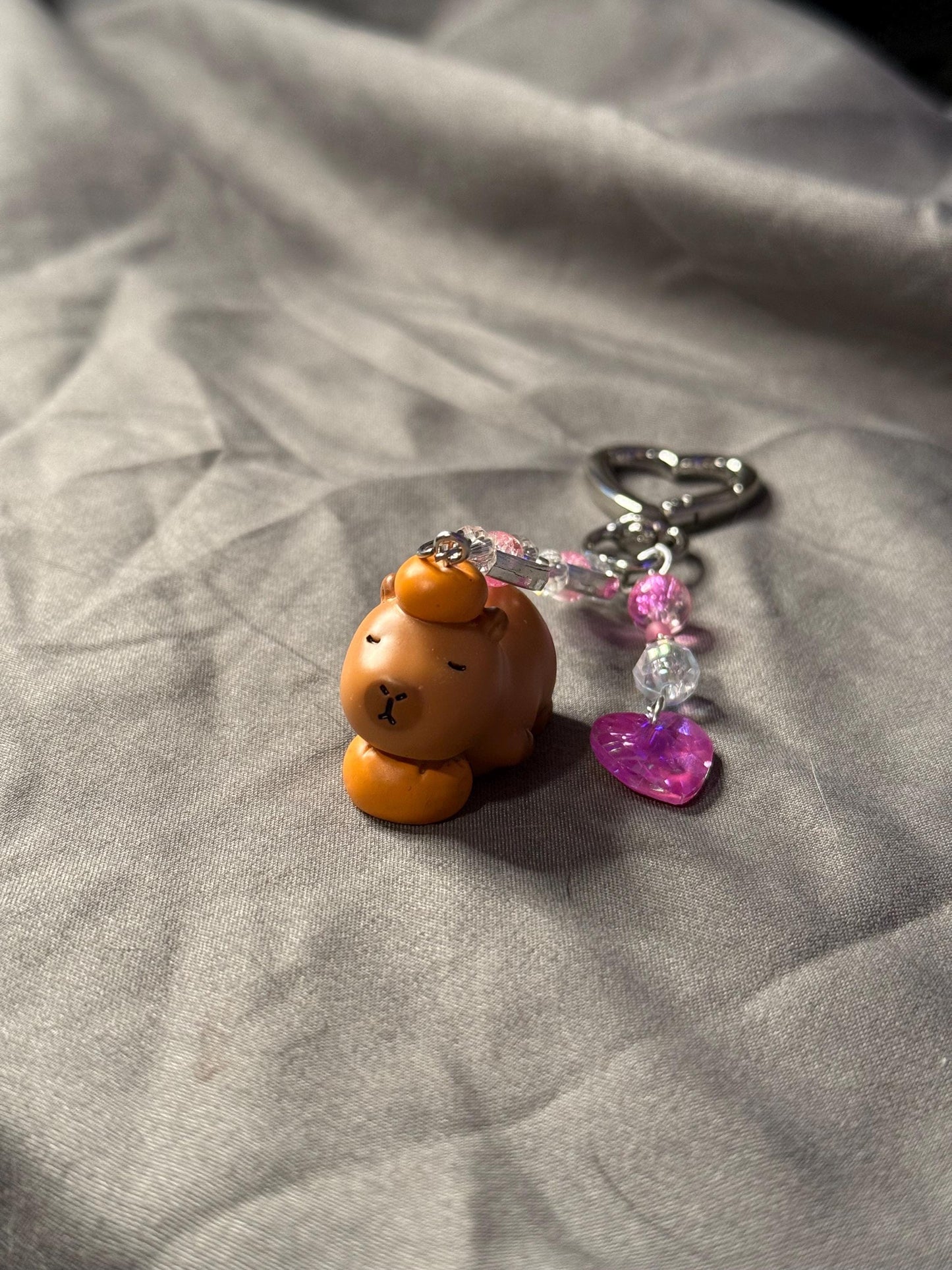 Capybara Keychain Pink