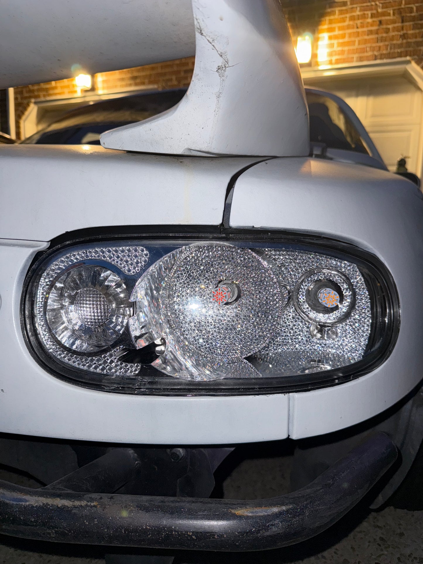 NA Miata Clear Taillights with Gems: 1989-1997 (Left and Right Side)