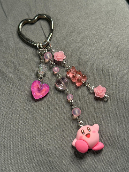 Kirby Keychain w/ roses