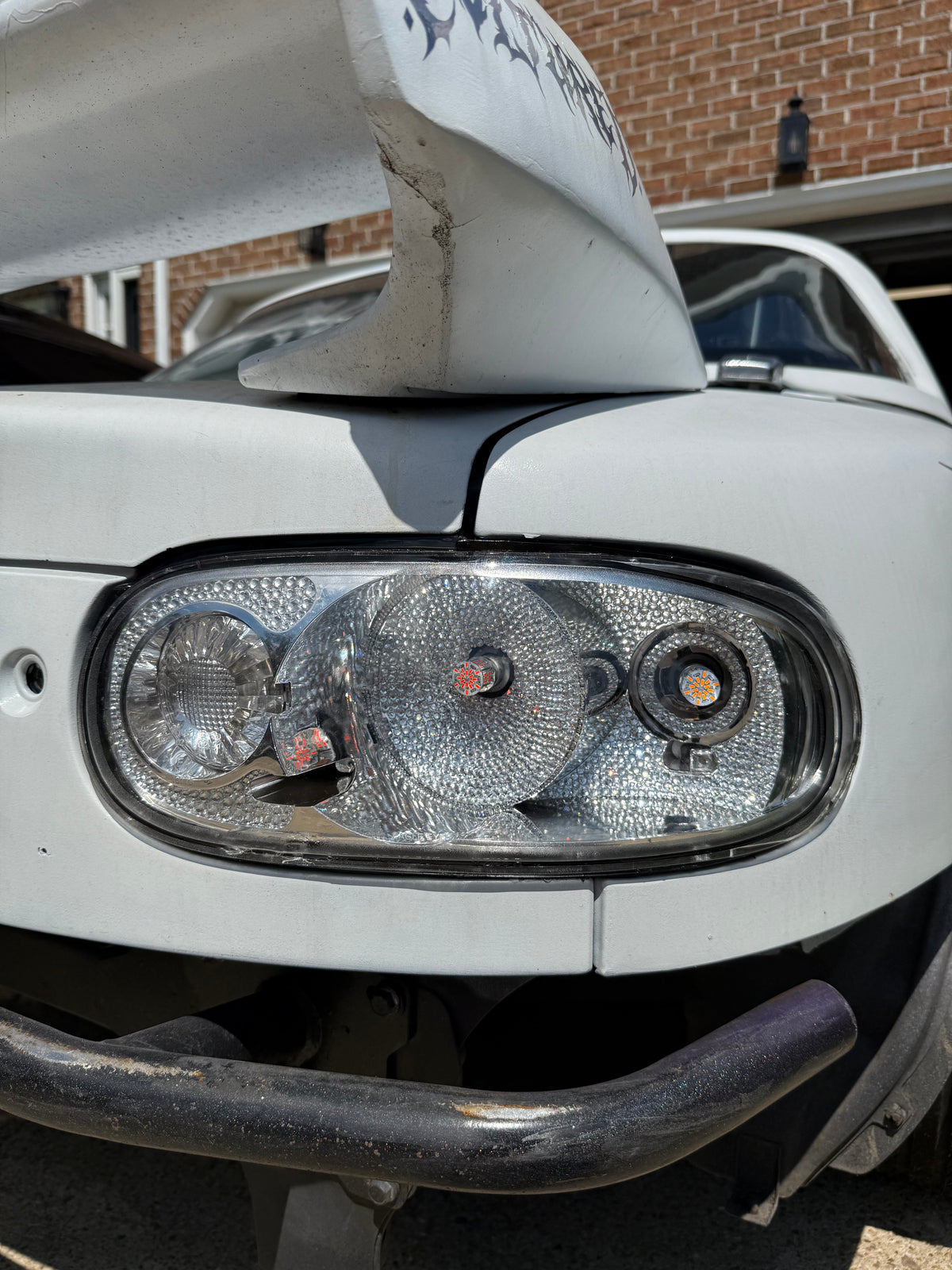 NA Miata Clear Taillights with Gems: 1989-1997 (Left and Right Side)