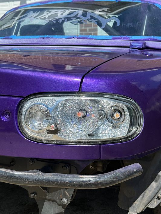NA Miata Clear Taillights with Gems: 1989-1997 (Left and Right Side)