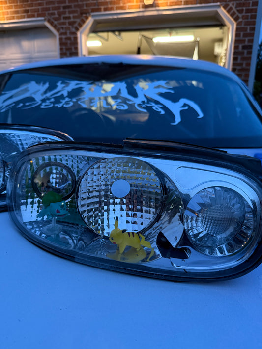 Na Miata Clear Taillights w/ Pokemon