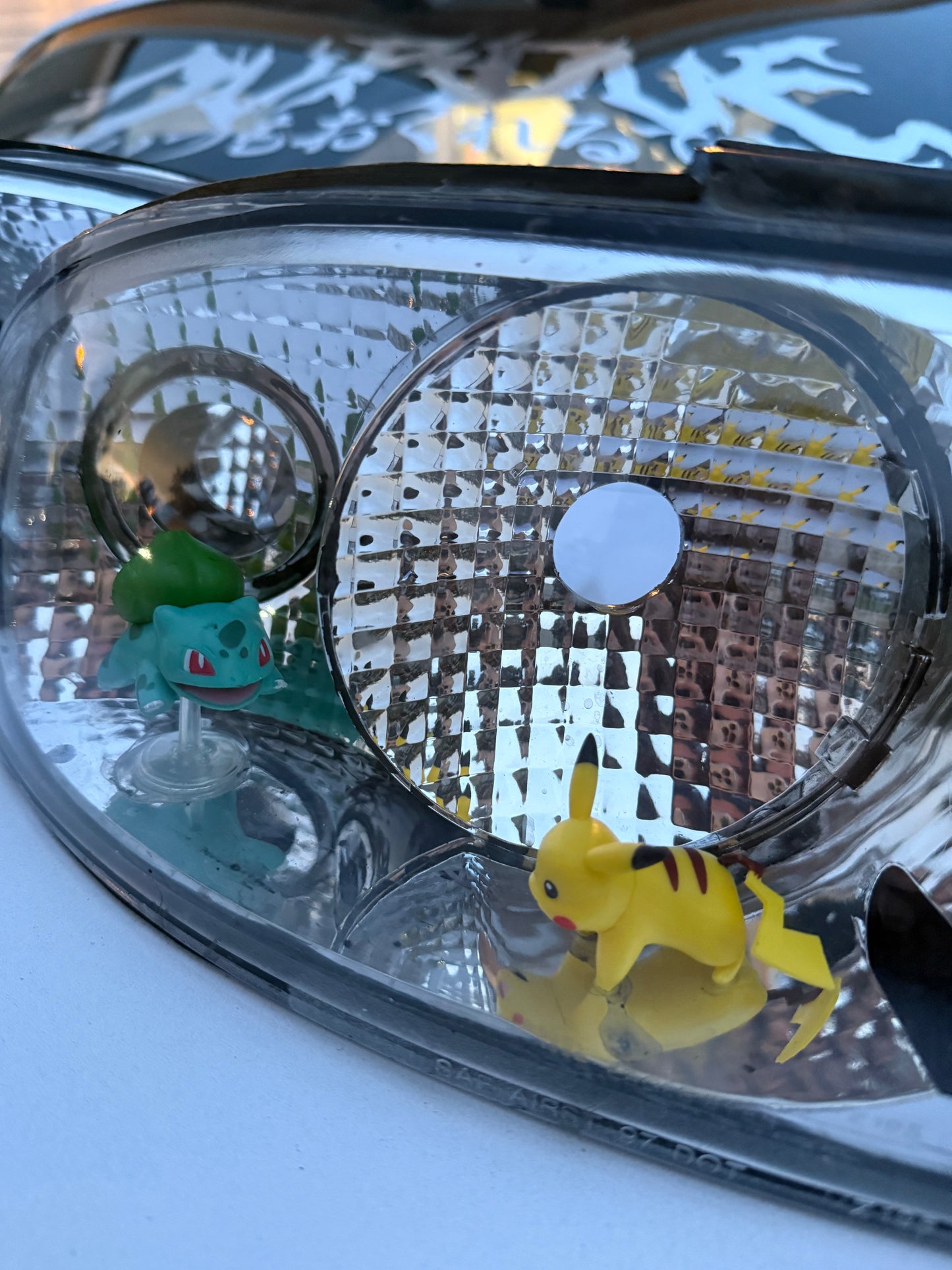 Na Miata Clear Taillights w/ Pokemon