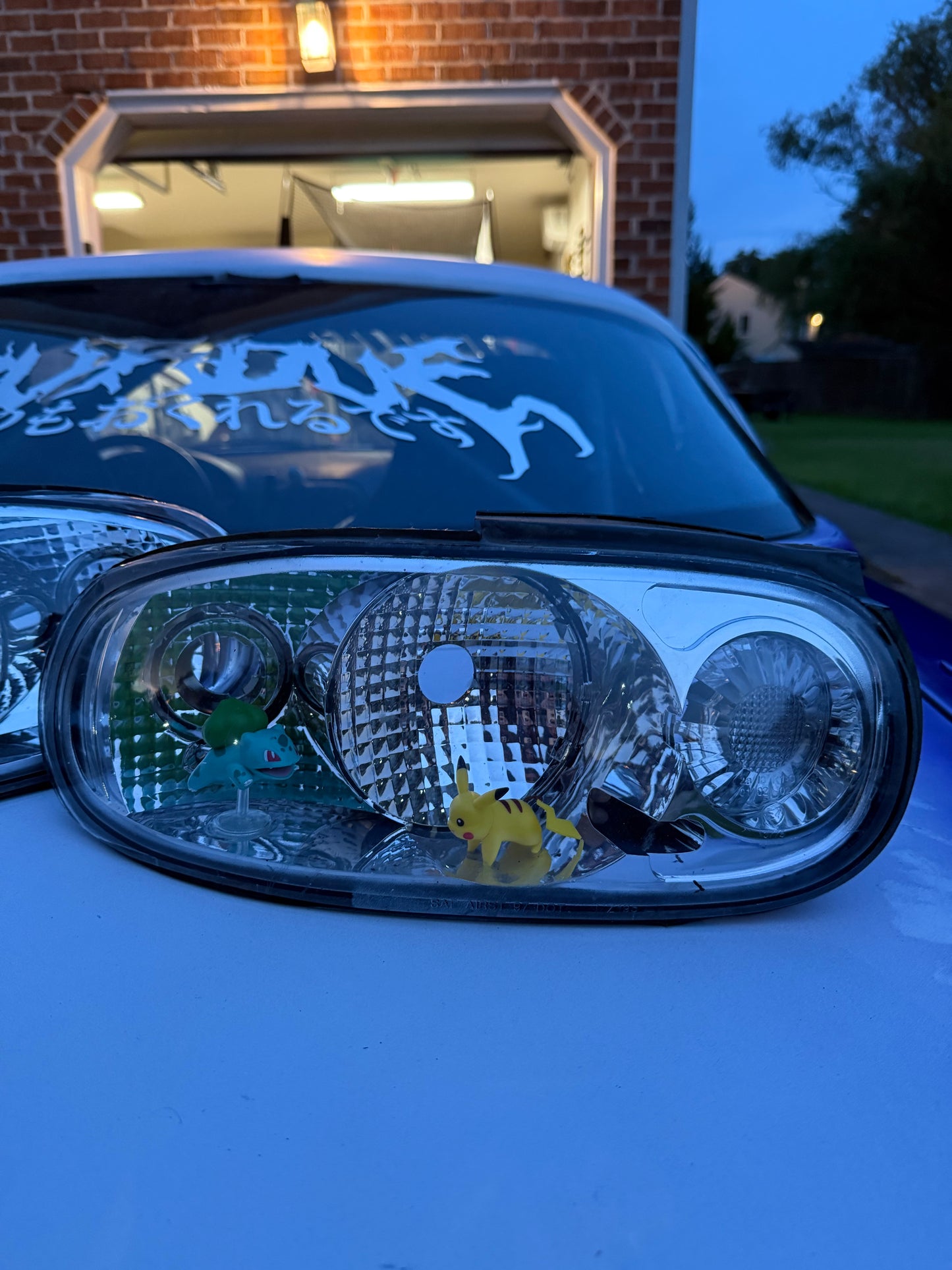 Na Miata Clear Taillights w/ Pokemon