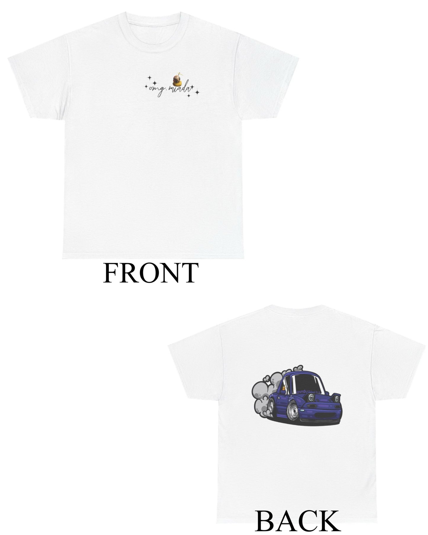 Omg.Miada T-Shirt (Sparkle Logo - Front + Back Design